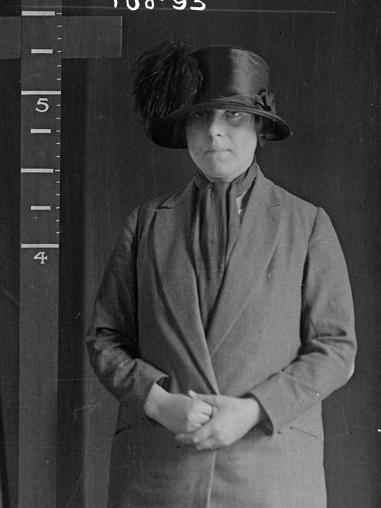 Matilda ‘Tilly’ Devine – (image is a prison photograph rather than an Underworld exhibition image), criminal record number 659LB, 27 May 1925. State Reformatory for Women, Long Bay, NSW. Image © Justice &amp; Police Museum, Sydney Living Museums.