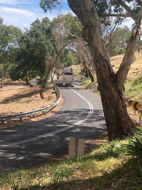 A truck driving down Main Rd, Cherry Gardens. Picture: Supplied