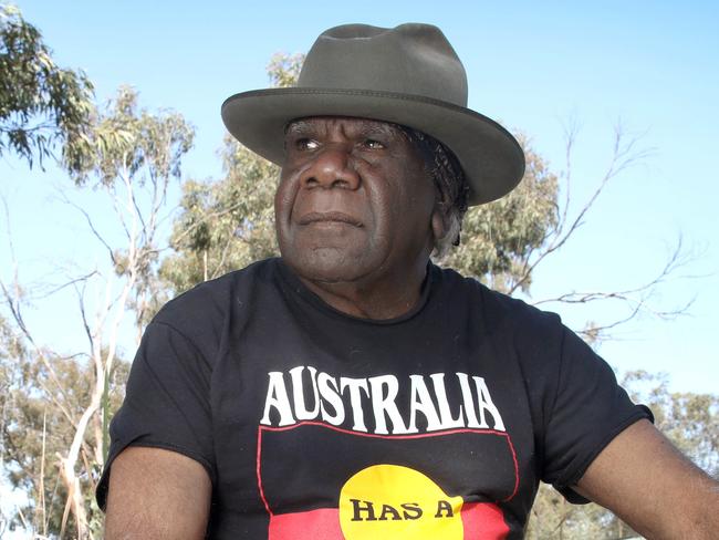 Uncle Raymond Finn is a Wangkangurru man living in Sydney, and a member of the Stolen Generations, who was taken and placed at the Colebrook Boys home in Blackwood. He is a staunch advocate for the Yes vote, and returned to the site which is now a park which recognises the harm done to those stolen generations. 13 September 2023. Picture Dean Martin