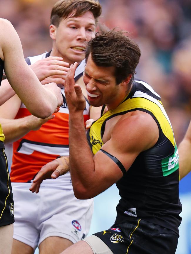Rance feels the blow. Pic: Michael Klein