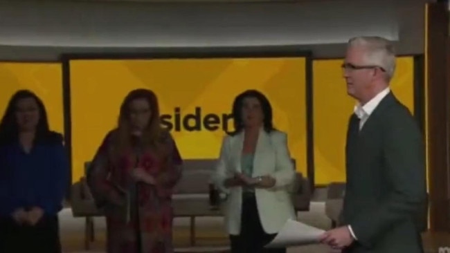 The taxpayer funded broadcaster accidentally screened footage in which David Speers had a hot mic moment when he was heard to condemn some Insiders’ viewers. Picture: Twitter