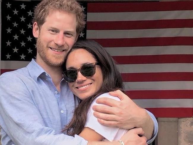 Harry and Meghan in a still from their Netflix docuseries. Picture: Netflix