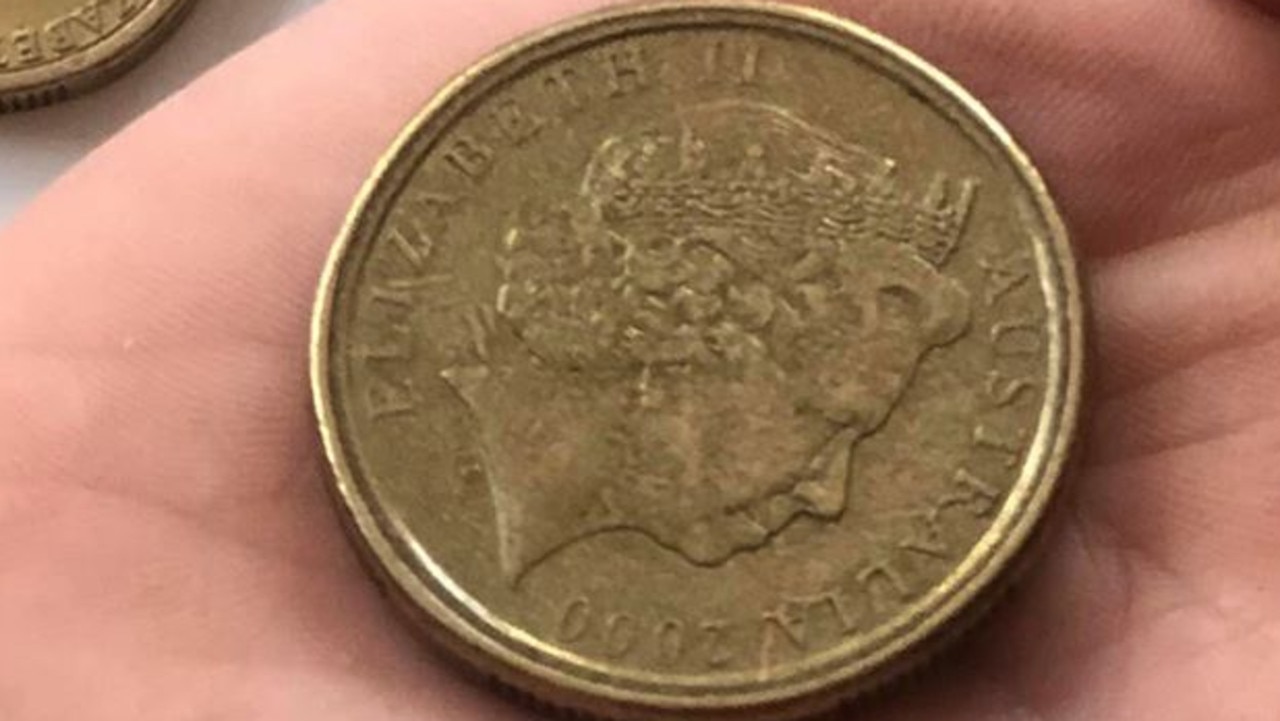 The coin was discovered while going through a piggy bank.