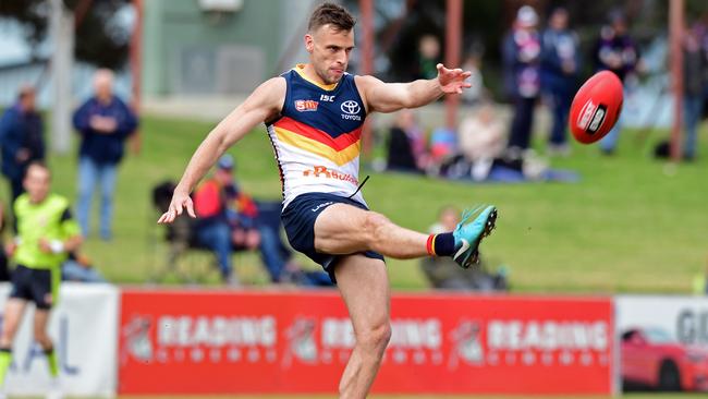 Brodie Smith in his return to football in the SANFL on Saturday. Picture: Tom Huntley.