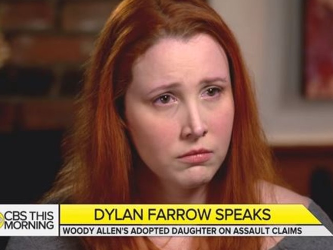 Dylan Farrow gives her first TV interview about the molestation claims against Woody Allen. Picture: Supplied