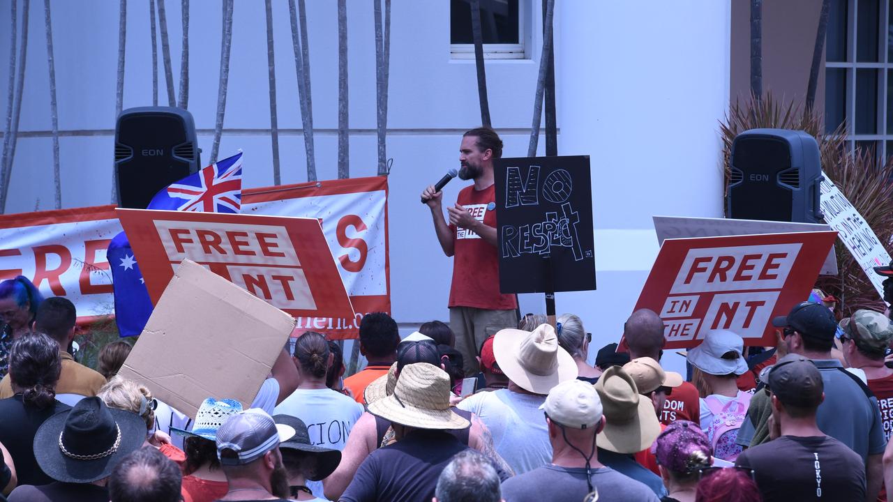 Faces from Darwin's Freedom Rally at Parliament House. Picture: Amanda Parkinson