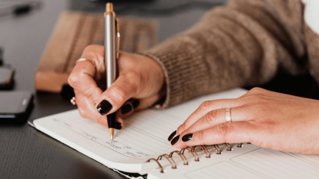 Writing is a proven technique to help deal with grief, anxiety and stress. Knight recommends jotting down all of your thoughts, and reading them back to yourself.  Image: Pexels.