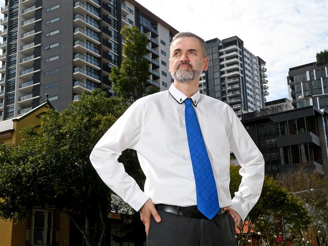 Former commissioner for Body Corporate and Community Management Chris Irons says bodies corporates do not like backing down on pet by-laws even if they will be deemed invalid. Picture: John Gass