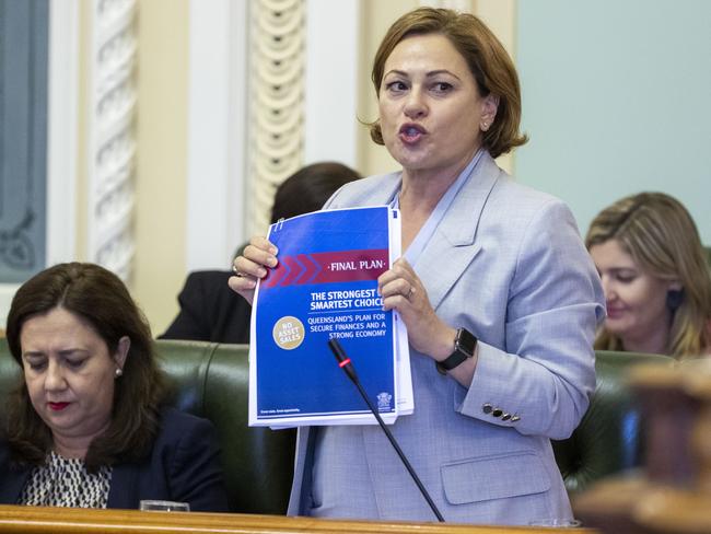 Treasurer Jackie Trad in Question Time last week