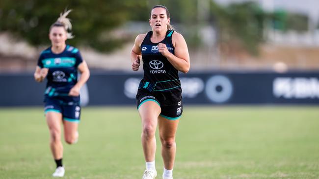 North Queensland Cowboys recruit Rosie Kelly during pre-season training in 2025. Picture: Alix Sweeney / North Queensland Cowboys