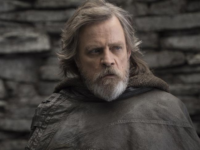 This image released by Lucasfilm shows Mark Hamill as Luke Skywalker in "Star Wars: The Last Jedi." (John Wilson/Lucasfilm via AP)