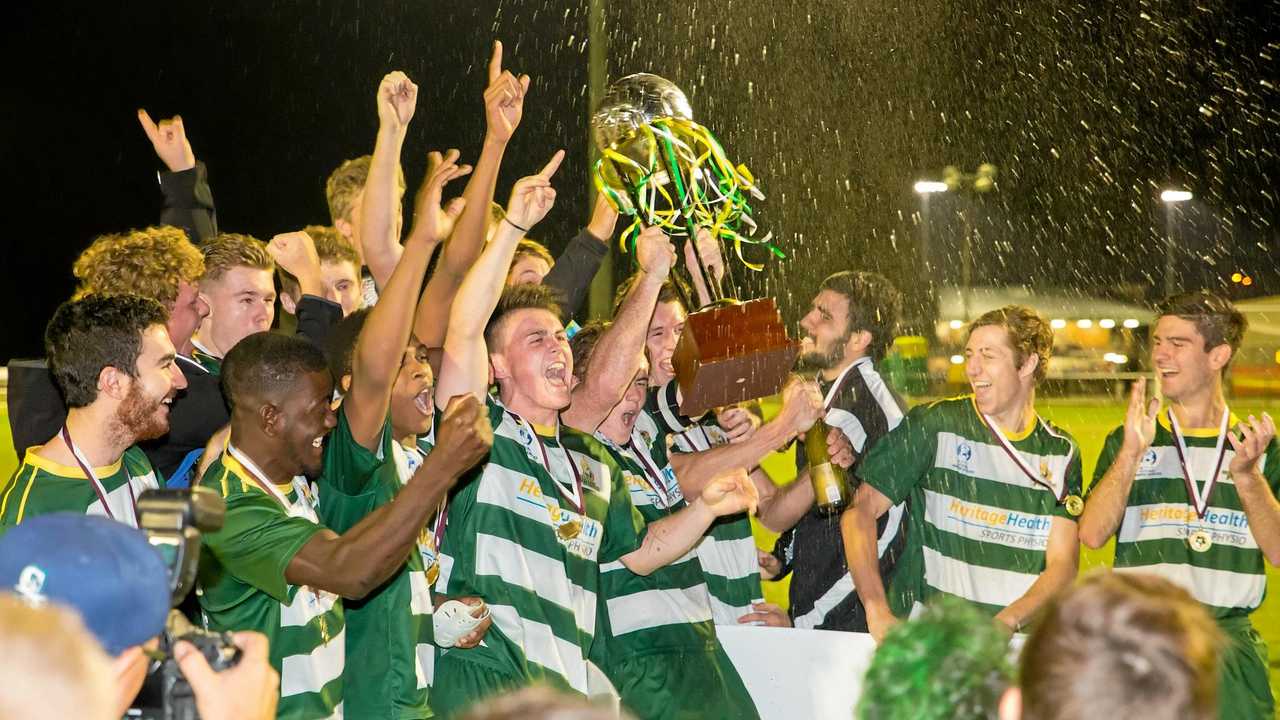 PROUD: Western Pride celebrate their historic NPL grand final victory. Picture: Chris Simpson