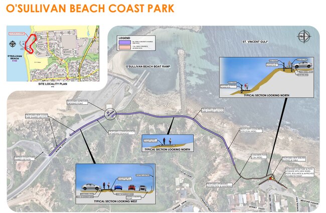 A proposed design of the O'Sullivan Beach coast path released for community feedback.