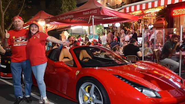 Paul and Sandra Follacchio with their car. Picture: Josie Hayden