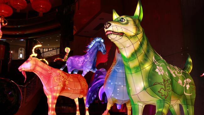 The eye-catching Chinese zodiac animal display at Crown Casino to celebrate Chinese New Year. Source: Supplied