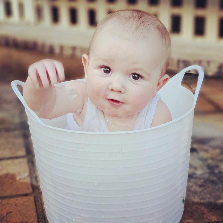 William Power,of Bakewell, in his element! His mum Kym says William loves water and “is such a water boy”. Cooling off in the Darwin heat in the tub. Territory tough!