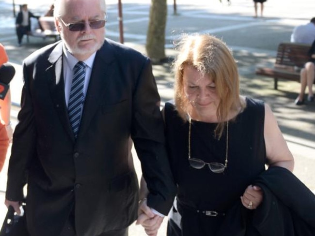 His current wife Julie supported him during his murder trial. Picture: Jeremy Piper