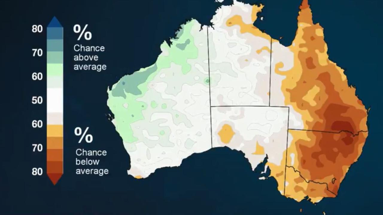 Australia summer weather forecast Hot temperatures, near or below