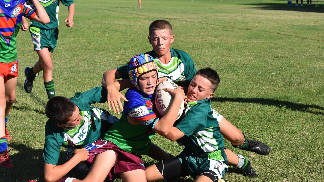 Benderoo/Roma Saints v Lowood Stags U14. Adrian Vowles Cup 2020.