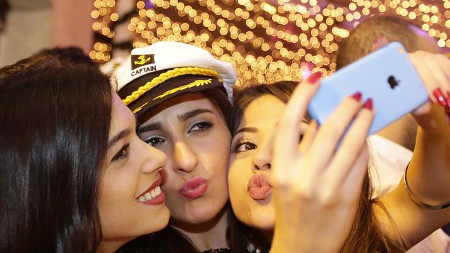 Selfies have just been taken to the next level. Picture: Anwar Amro/AFP