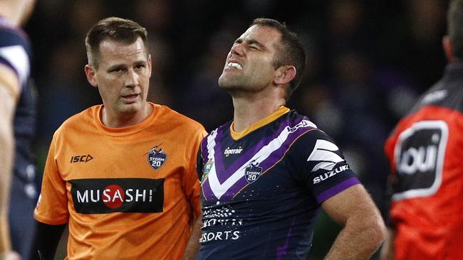 Cameron Smith is no certainty to play this weekend for the Storm. Picture: AAP