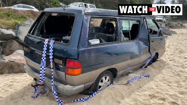 Alleged drunk driver flies off cliff, lands on beach