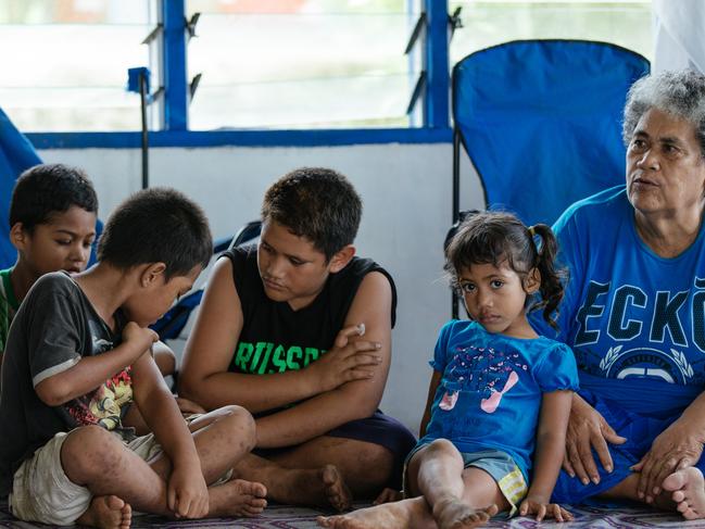 Children queuing for the measles vaccine in Apia. Picture: Infinity Images Fiji