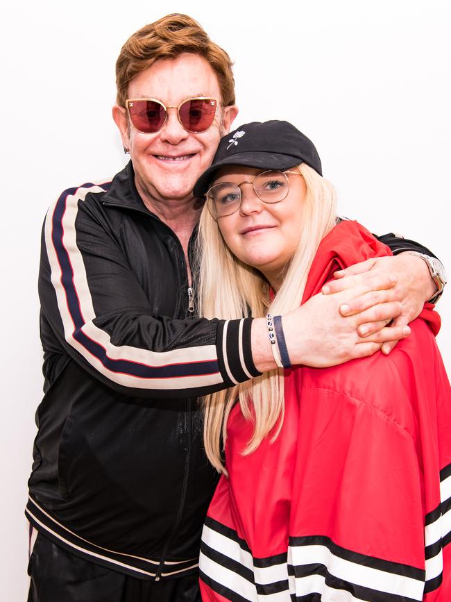 Elton John meets Tones And I on Apple Music's Rocket Hour. Picture: Ben Gibson