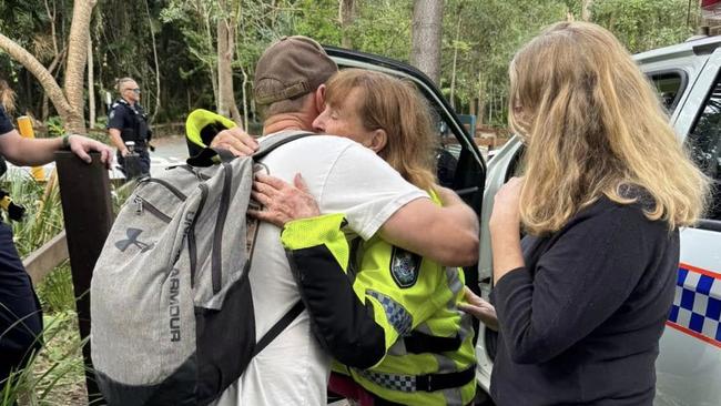 Patricia Lascelles after being rescued from Noosa National Park. Picture: Amy Lascelles/Facebook