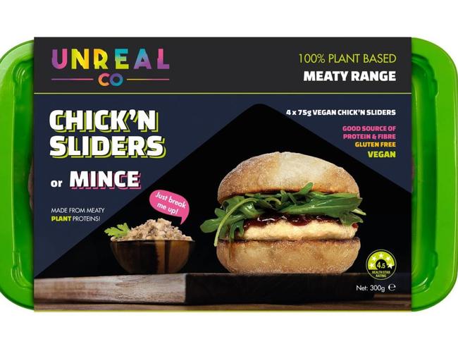 Senator McDonald said she had received calls from people complaining that they had accidentally purchased the vegetarian products believing they were made from real meat. Picture: Unreal Co.