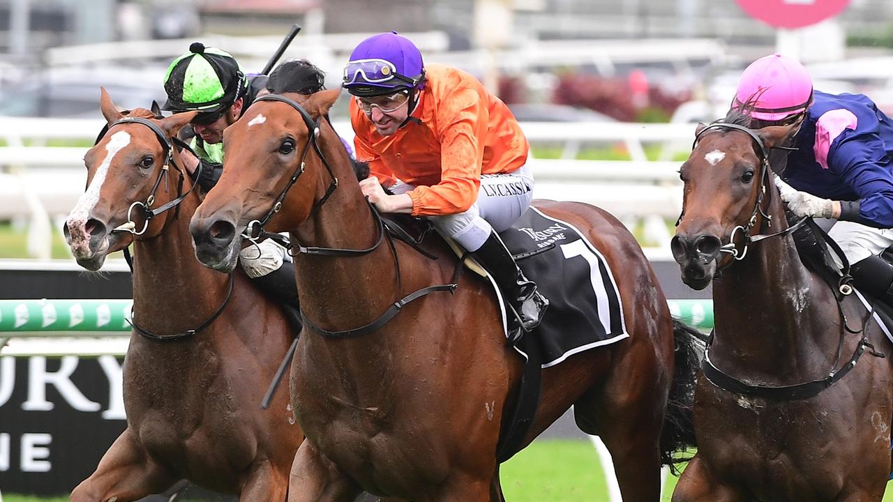 Miss Hipstar wins Darello at Eagle Farm. Picture: Grant Peters/Trackside Photography