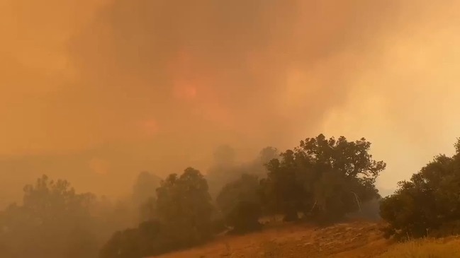 Flames Leap as Firefighters Battle SCU Lightning Complex Blaze Near the ...