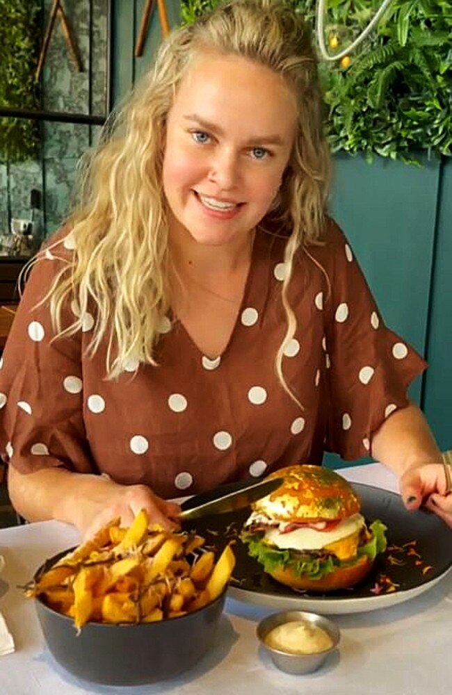 Isabella Holland tries out the $165 Nouveau Riche Burger at Burger Urge.