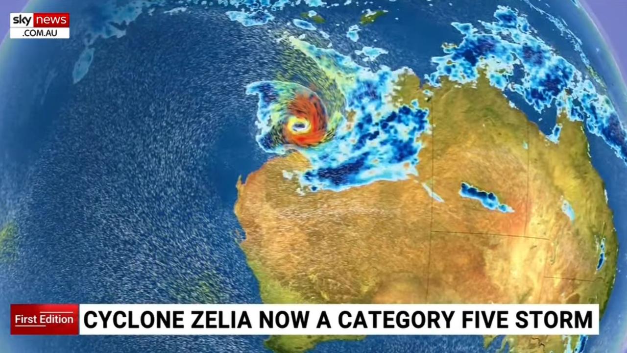 Cyclone Zelia was the end of the line for the Bureau of Meteorology’s name list – now it’s back to the start of the alphabet but with one noteworthy change. Picture: Sky News