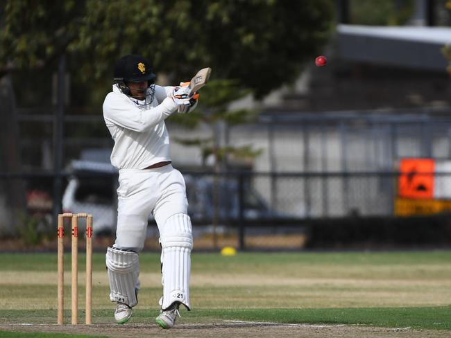 Adam Amin plays a pull shot. Picture: James Ross/AAP Images