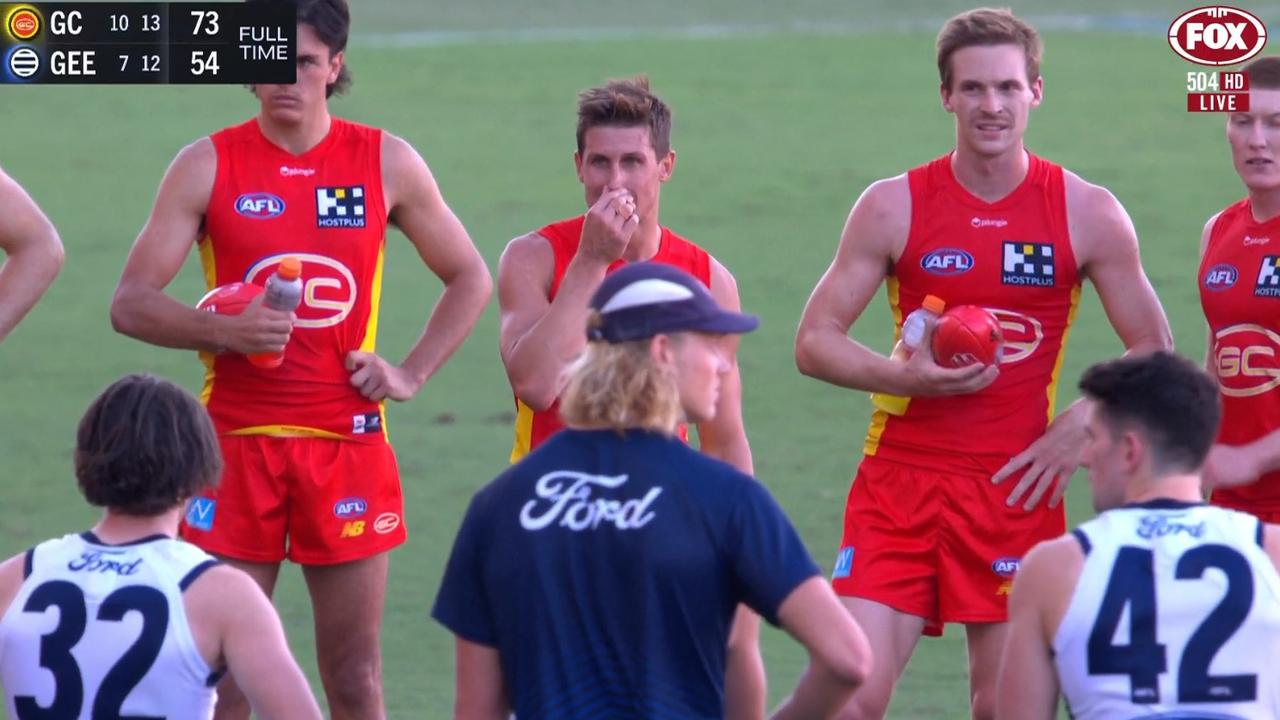 David Swallow was cheered off by the team he'd just help defeat. Photo: Fox Sports
