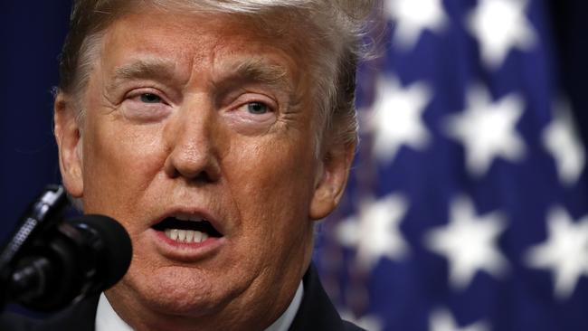 President Donald Trump speaks during a signing ceremony for H.R. 2, the "Agriculture Improvement Act of 2018," in the South Court Auditorium of the Eisenhower Executive Office Building, on the White House complex, Thursday, Dec. 20, 2018, in Washington. (AP Photo/Jacquelyn Martin)