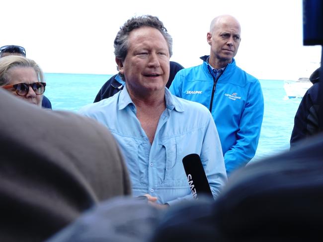 Philanthropist Andrew 'Twiggy' Forrest onboard his marine research vessel Pangaea Ocean Explorer.