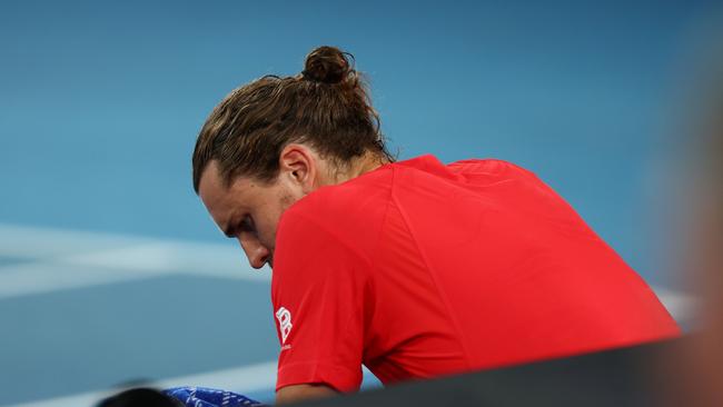 Zverev’s damning reality was laid bare after the loss. (Photo by Graham Denholm/Getty Images)