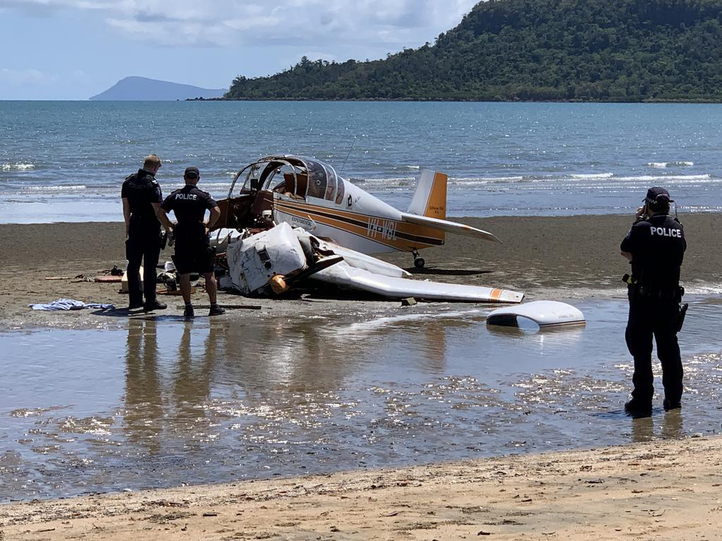 Fatal plane crash at Ball Bay, north of Mackay, on Christmas Eve 2021. Photo: Janessa Ekert