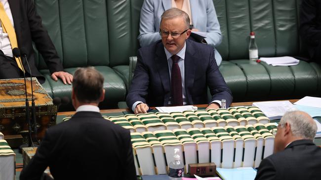 Federal Labor leader Anthony Albanese in Parliament. Picture: NCA NewsWire / Gary Ramage