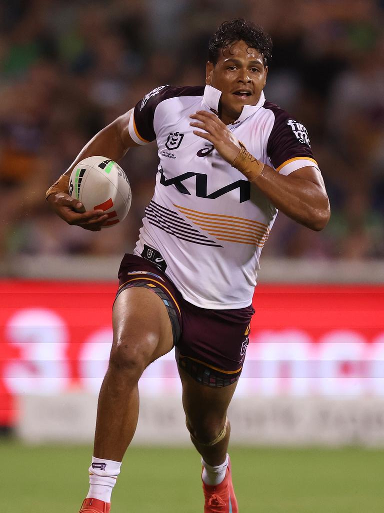 Selwyn Cobbo was a revelation at fullback for the Broncos on the weekend (Photo by Mark Metcalfe/Getty Images)