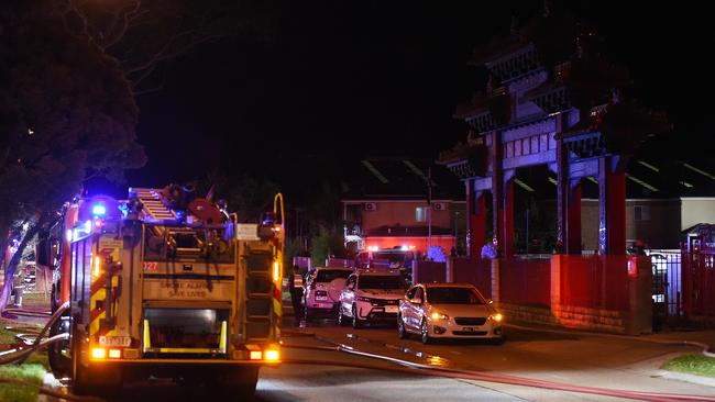 Fire crews worked for hours to contain the blaze. Picture: Josie Hayden