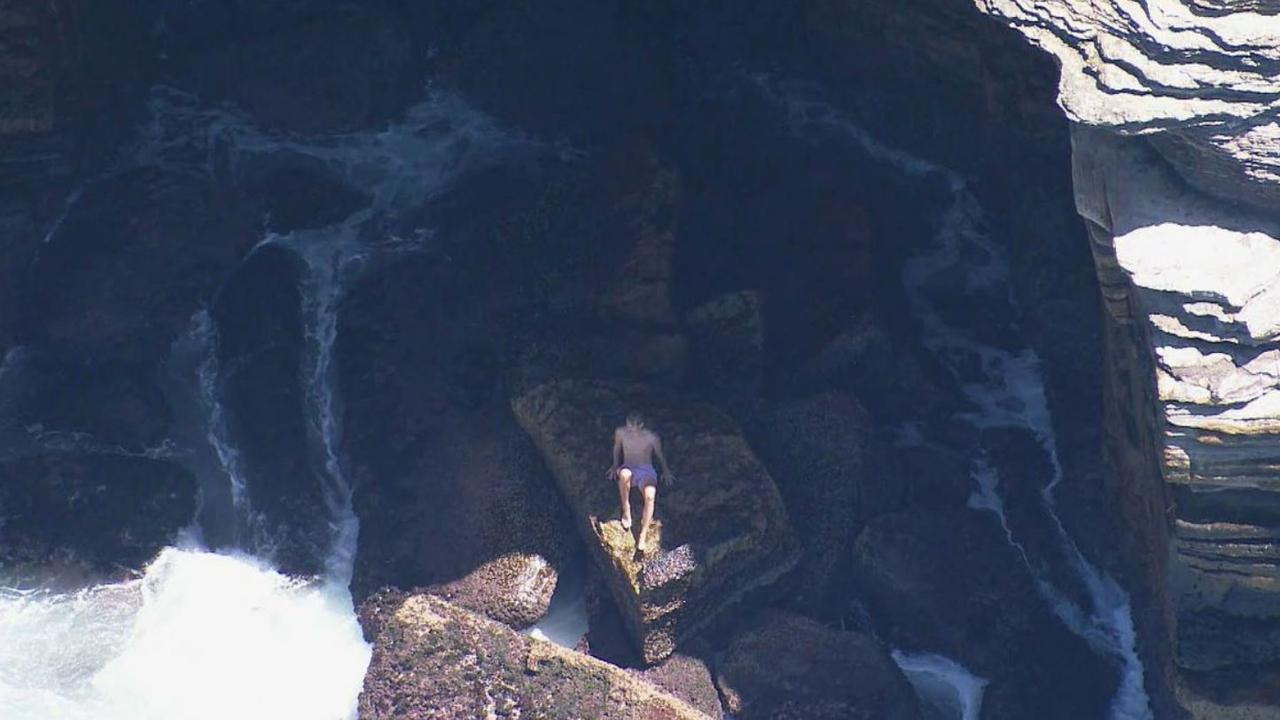 One of the teens had slammed his head on the water after diving from the cliff. Picture: Nine