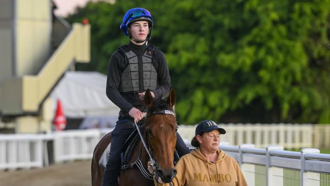 Apprentice jockey Zac Lloyd is striving for his first Group 1 – and Stradbroke Handicap contender Stefi Magnetica can be the horse to do it. Picture: Michael McInally/Racing Queensland.