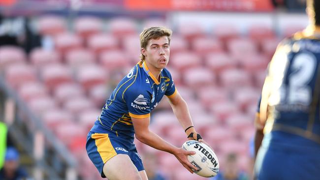 Time is running out for Parramatta to re-sign young gun Ethan Sanders. Picture: NRL Imagery