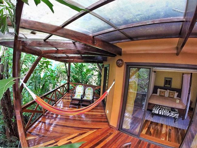 The rooms at the Nayara Hotel are right in the Costa Rican jungle.