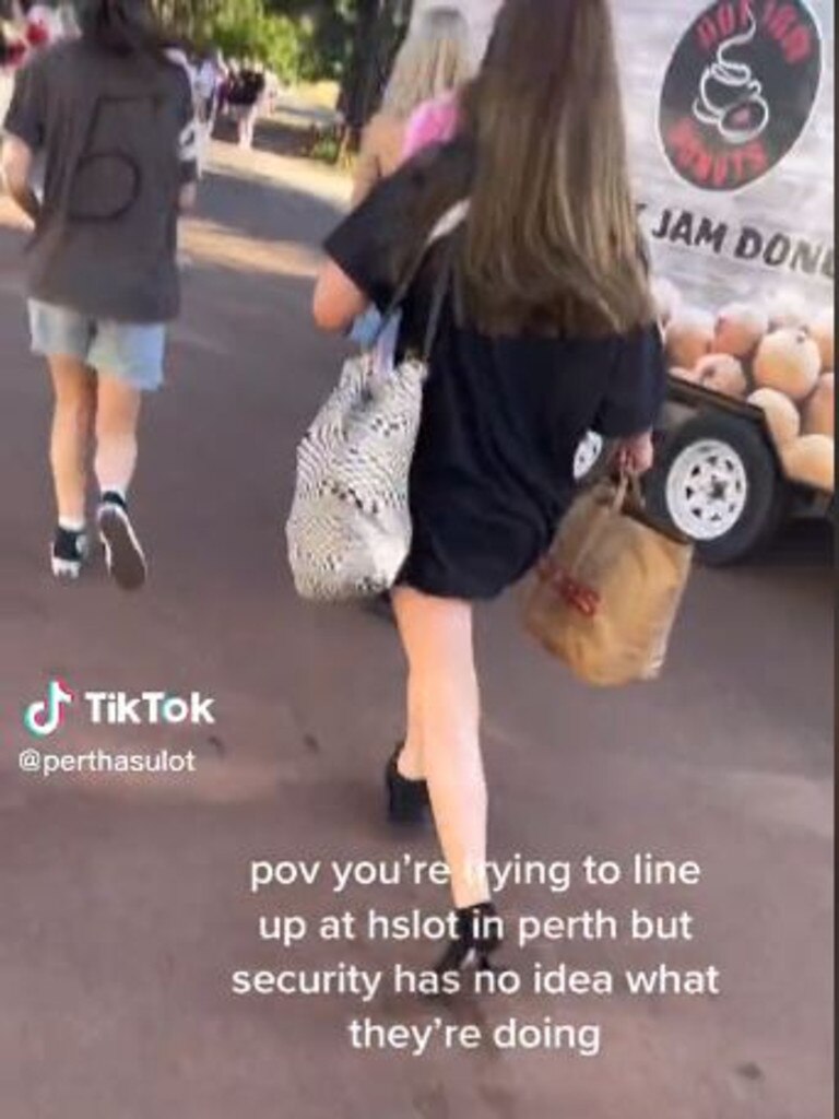 Fans filmed themselves running around the venue trying to find the correct entry point. Picture: perthasulot/TikTok