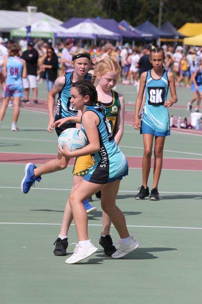 The Netball Qld Primary Schools Cup grand finals are being held at the Hinterland District Netball Association at Mudgeeraba. Picture: Mike Batterham.