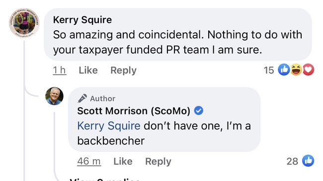 Scott Morrison denies his internet activity was the work of a PR team. It was all him. Picture: Facebook